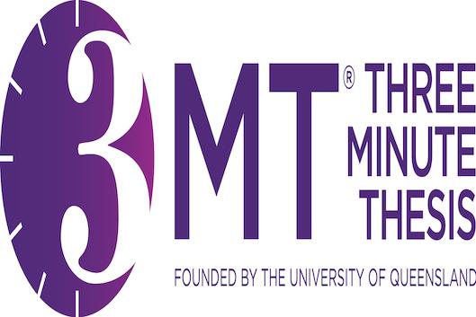 3MT/Three Minute Thesis purple logo 3MT/Three Minute Thesis purple logo